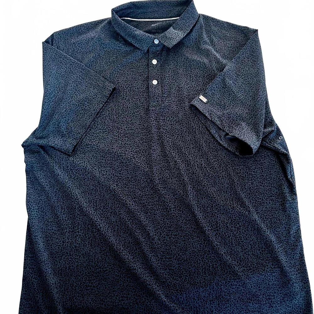 Nike Dri-FIT Men's Polo Shirt Black Leopard Print - XL